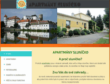 Tablet Screenshot of apartmanyslunicko.cz